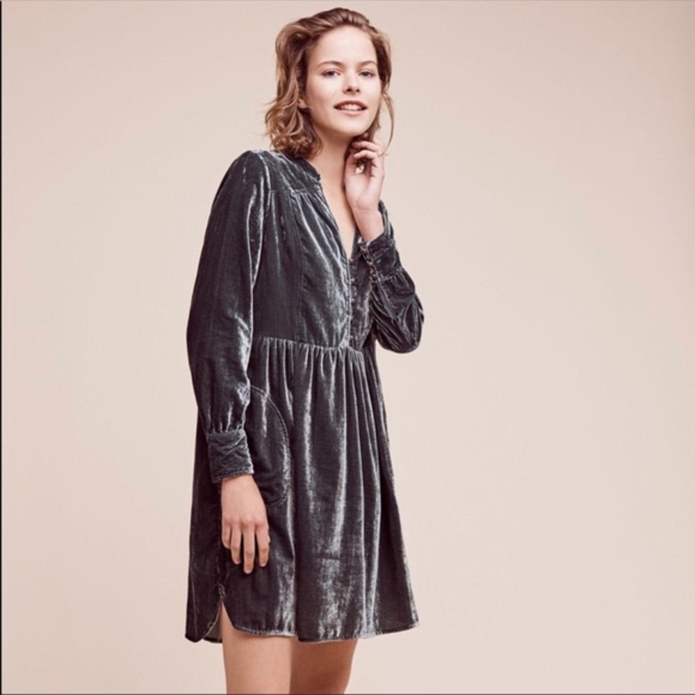 Anthropologie Holding Horses velvet dress